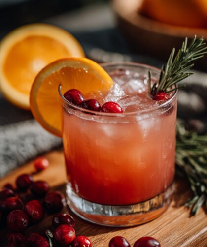 Cranberry Orange Whiskey Sour