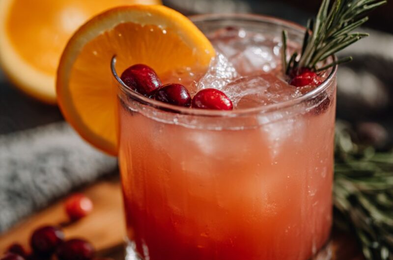 Cranberry Orange Whiskey Sour