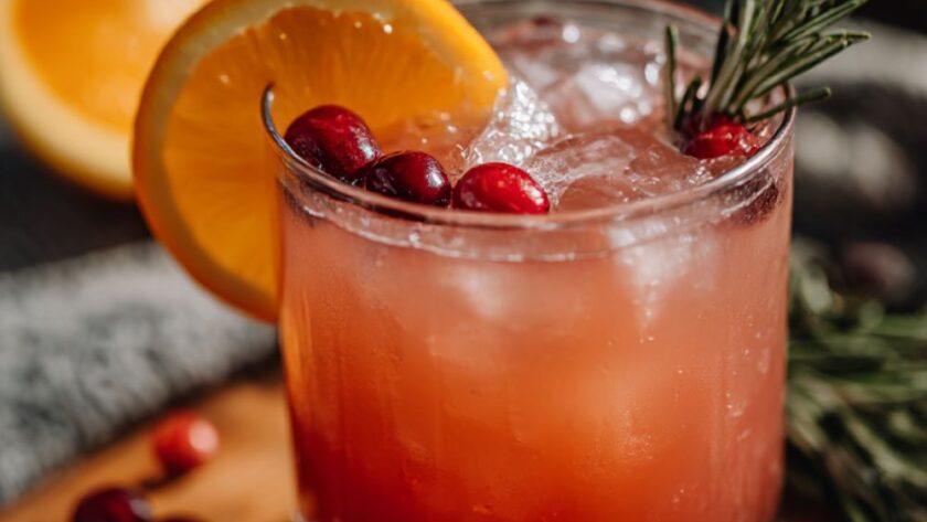 Cranberry Orange Whiskey Sour